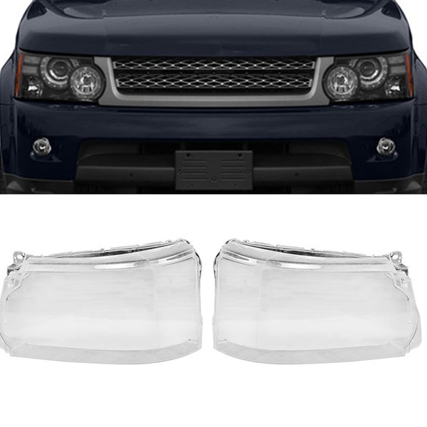labwork Headlight Lens Cover Lampshade Pair Replacement for 2010-2013 Land Rover Range Rover Sport Left+Right Side (Passenger & Driver Side)