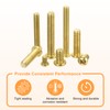 uxcell 12Pcs Brass Machine Screws, M6x35mm Phillips Pan Head Fastener