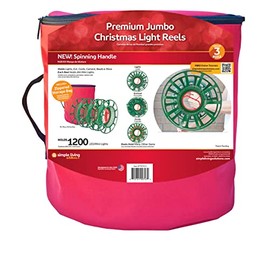 Set of 3 Jumbo Christmas Light Reels with Storage Bag 12.5"
