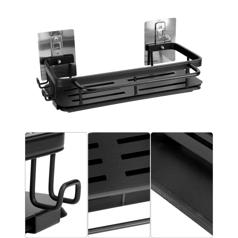 QWORK® Sink Organiser, Hanging Sink Organiser, No Drilling, with Drain