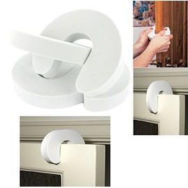 4 Foam White Door Guards Finger Protector Jammer Stopper Baby Child Kids Safety
