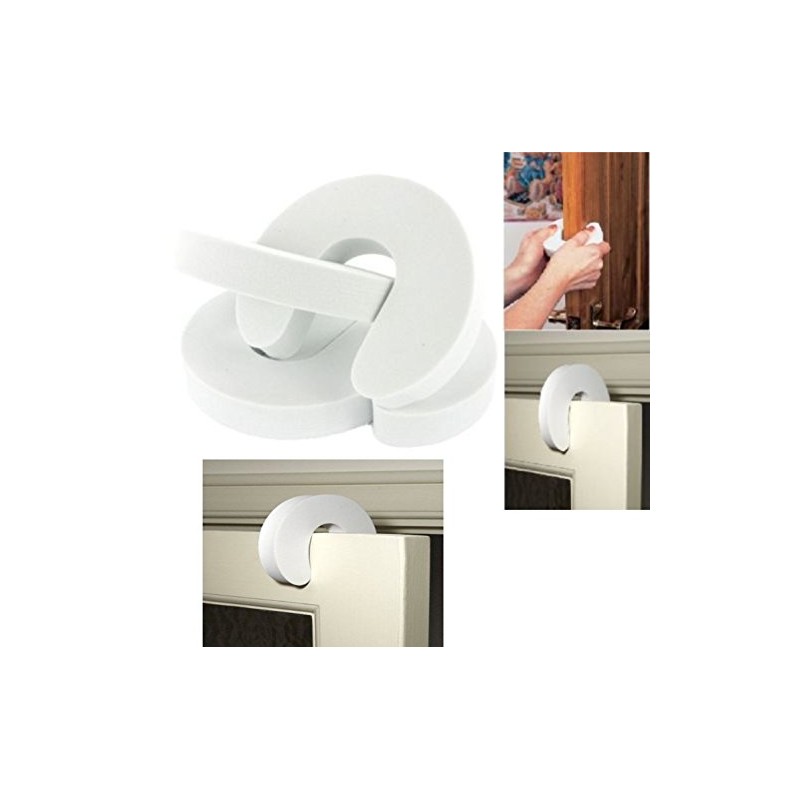 4 Foam White Door Guards Finger Protector Jammer Stopper Baby