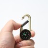 Carabiner with Thermometer, Compass, Portable, Great for Traveling and Climbing,