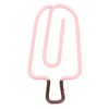 100PCS Ice Cream Paper Clips Metal Funny Cute Paper Clamp