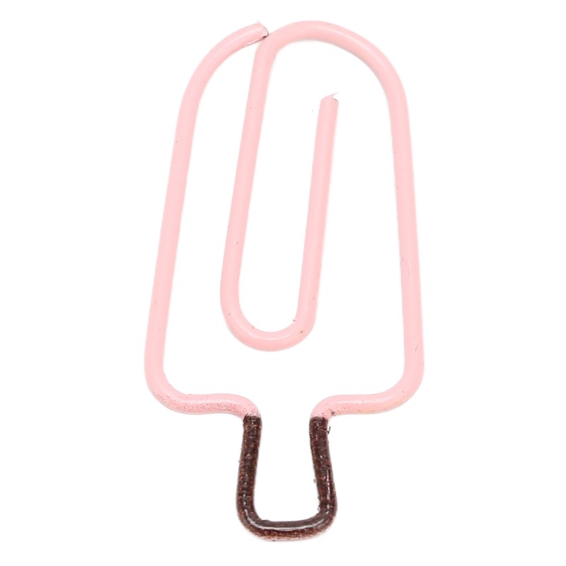 100PCS Ice Cream Paper Clips Metal Funny Cute Paper Clamp