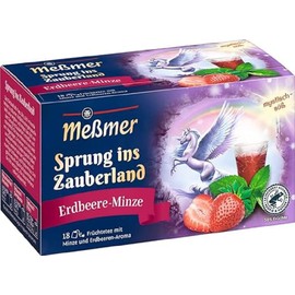 Meßmer Sprung ins Zauberland | Erbeere-Minze | 18 Teebeutel | Glutenfrei | Laktosefrei | Vegan