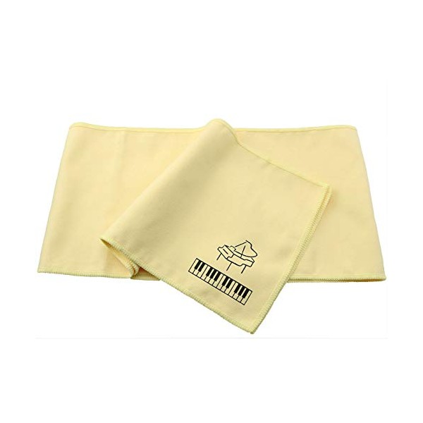 Ruiwaer Yellow Piano Key Cover Keyboard Dust Proof Flannel Cloth