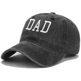 Malaxlx Dad Hat Black Baseball Cap for Men Fathers Day Adjustable Vintage Washed Cotton Distressed Baseball Snapback Caps