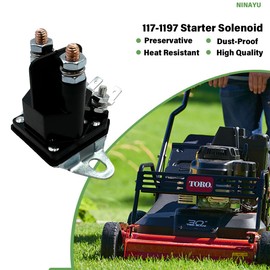 Ninayu 117-1197 Starter Solenoid 12V 4 Terminal for Exmark Lawn Boy Toro Timecutter SS5000 Z4200 SS4225 SS4235 Zero Turn Lawn Mower Parts 784-1221-210 104-3189 E513075 1-513075 212655 28-4210 47-1910