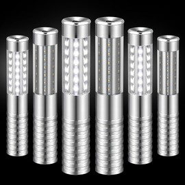 6 Pieces LED Strobe Baton Light Rechargeable Bottle Service Sparklers Stick Reusable Champagne Bottle Handheld LED for Club Stage Nightclub Party Concert Event Bar Outdoor - Silver