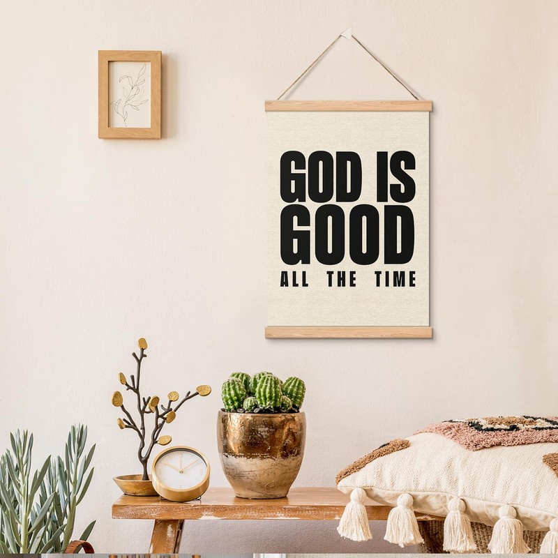 ELMCH Minimalist Christian God Is Good Wall Art Decor, 12x16