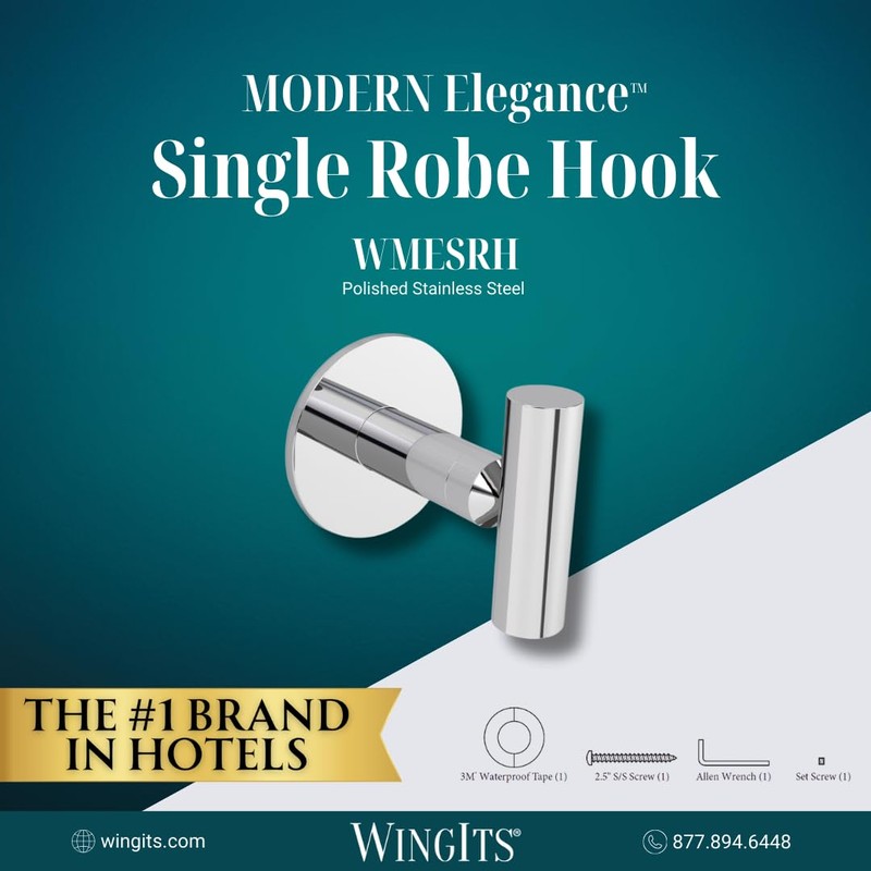 Modern Elegance Single Robe Hook