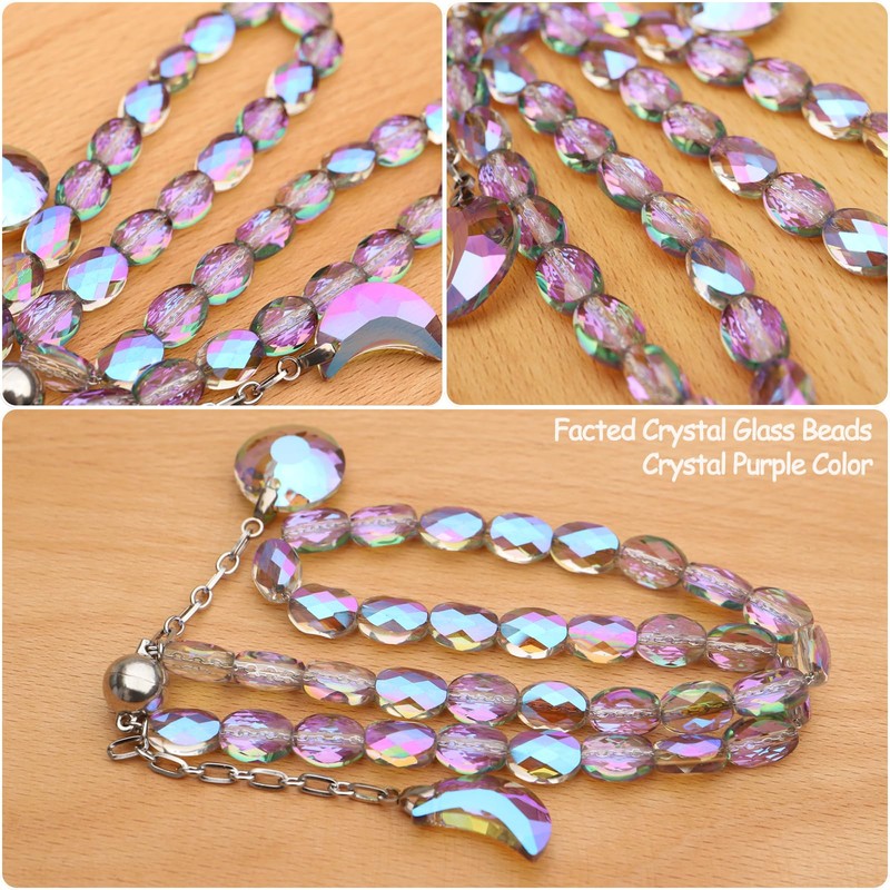 VERSAINSECT Curtain Tiebacks, 2 Pack Crystal Beaded Sun & Moon