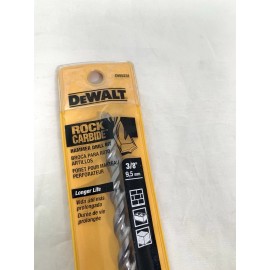 DeWalt  Carbide Masonry  3/8" x 12"  Extra Long Hammer Drill Bit, No-Spin Shank
