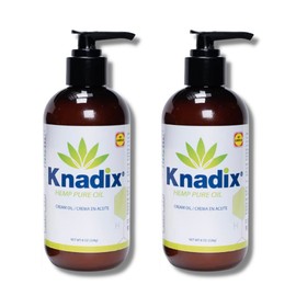 Knadix Hemp Oil Cream Ideal for Sensitive Skin Pack of 2-8 oz Each - Moisturizing and Emolient (2)