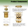 Freestanding Tub Drain, Pop Up Freestanding Bathtub Drain, Removable Filter