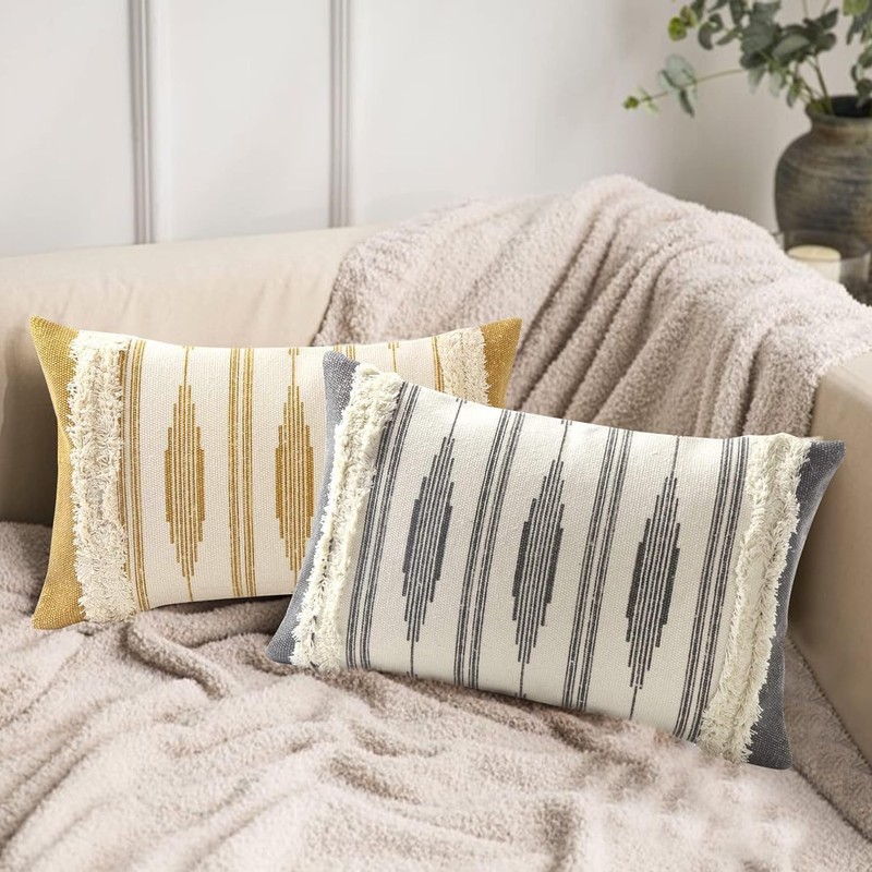 MOCOFO 45x45cm / 30x50cm 2 Pieces Decorative Boho Pillowcase Tufted