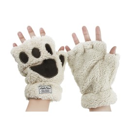 FakeFace Starsource Lovely Cat Claw Cute Paw Style Winter Plush Half Finger Gloves Mitten For Girls