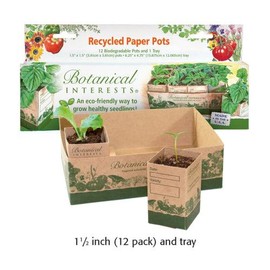 Recycled Paper Pots For Seedlings - Size: 3 inch Paper Pots (6-pack)