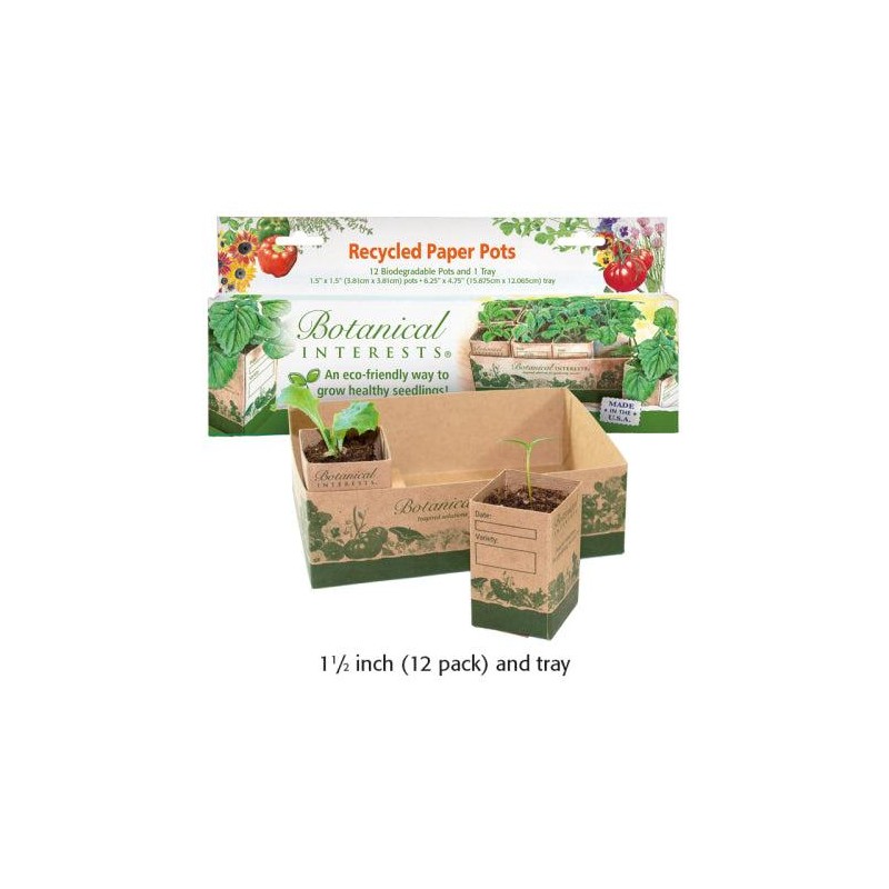Recycled Paper Pots For Seedlings - Size: 3 inch Paper