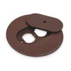 Floor Box Cover, Round, 6 in., Brown