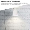 Yardwe Plastic Lampshade Replacement: 6 Pieces Flat Head White Plastic