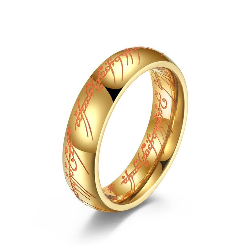 Elvish Ring Glow in the Dark, Elvish Rune Jewelry (Luminous