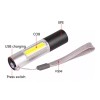 LJK Linterna Cob Luz Led Mini Recargable Zoom Bolsillo 2000