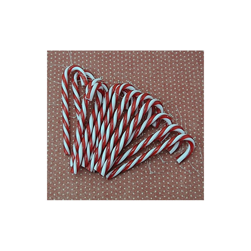 Gisela Graham Christmas Box of 12 Candy Canes Tree Decorations