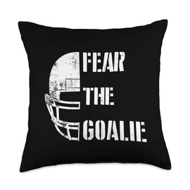 Fear The Goalie Cool Hockey Ice Skating Sport Lover Gift Throw Pillow
