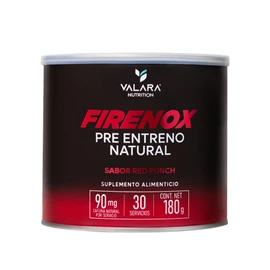 Valara Firenox Pre Entreno Natural - Sabor Ponche - Preworkout a base de betabel - 180g