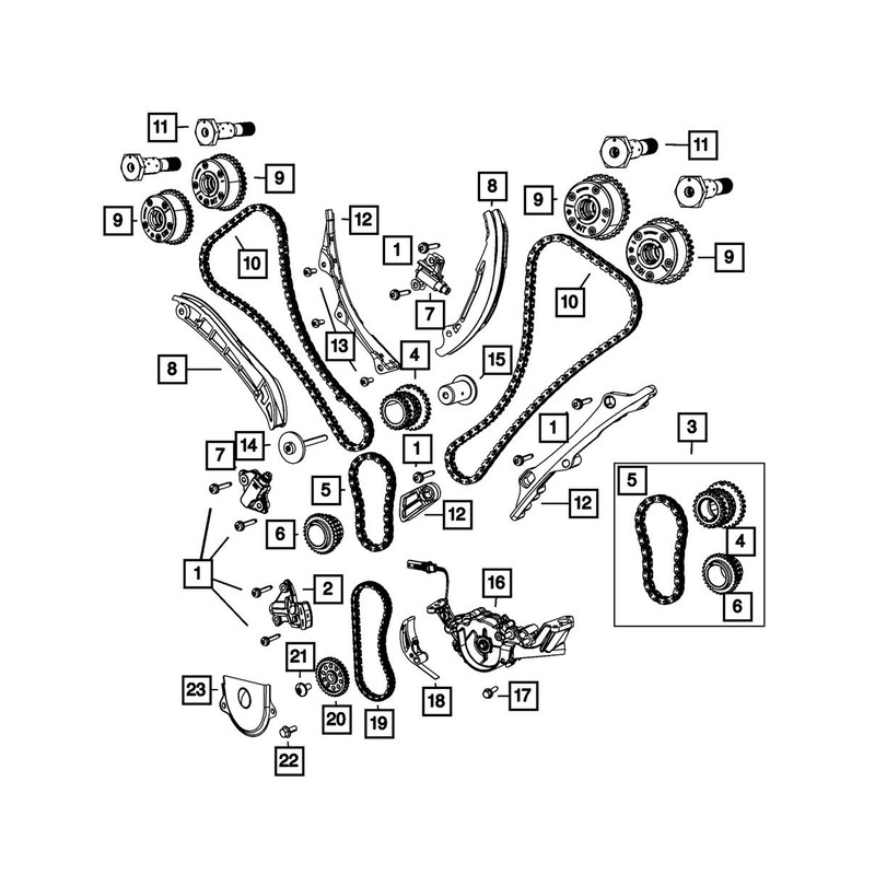 Mopar - Chain Timing Seconda - Part# 5184352AF