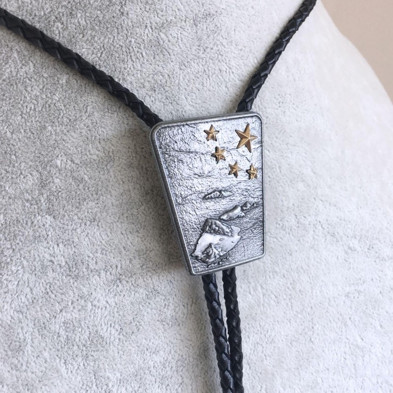 Bowties.jp prt0214 Silver Ocean Star Loop Tie Necklace Polar Tie