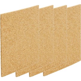 YOFAN Cork Sheets, 4-Pack 4" x 4" Natural Cork Tiles for DIY Coasters