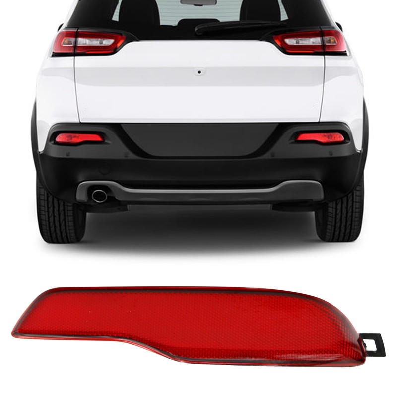 Saihisday Rear Bumper Reflector Red Lens Replacement for Jeep Cherokee