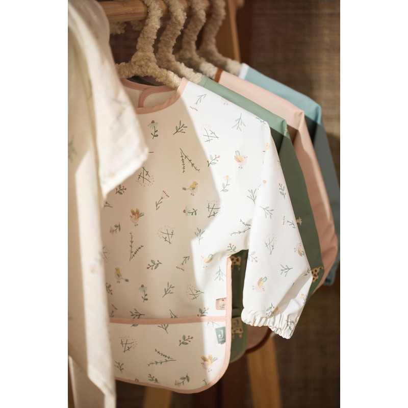 Jollein 029-869-67090 wasserdichtes Lätzchen mit Ärmeln - Jungle Jambo grün