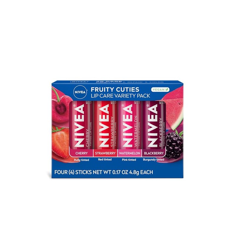 Nivea Fruit 4 piece variety pack, 0.17 Ounce