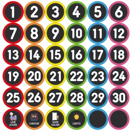 Line up Spots for Classroom Floor Number Stickers 36Pcs Line up Dots Floor Decals Number Spots for Classroom Back to School Kindergarten Preschool Office Decoration Organizing,36Pcs