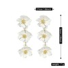 YUNXI Boho Metal Poppy Flower Dangle Earring Matte Painted Dual