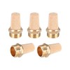 sourcing map Brass Exhaust Silencer G1/2 Plug Thread Bronze Brass