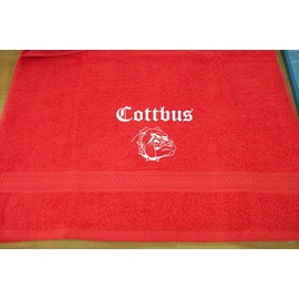 ShirtShop-Saar Cottbus (Bulldog) City Bath Towel, 70x140 cm