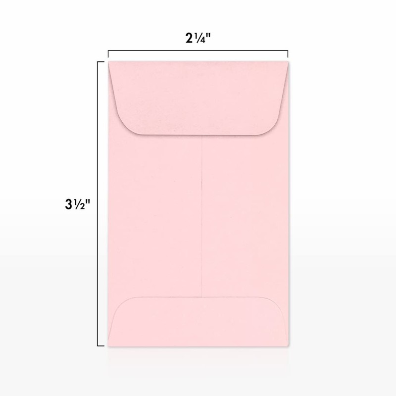 LUXPaper Coin Envelopes, Candy Pink, 2 1/4-Inch x 3 1/2-Inch,