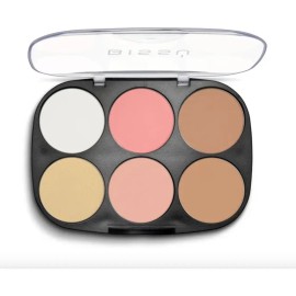 Paleta Rostro Bissú 3 En 1 Rubor Bronceador Iluminador 6 Tonos