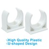 Seimneire U-Shaped PVC Water Pipe Buckles Clamps, 3/4" (20mm) Plastics