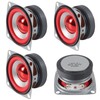 DWEII 4 Pack 4Ohm 5W Full Range Audio Speaker Bass