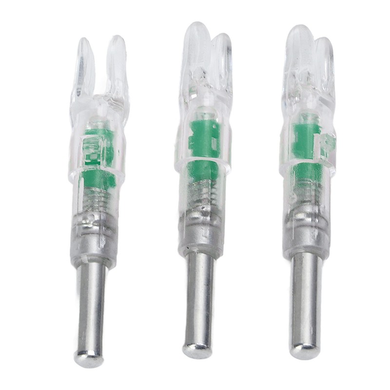 3PCS Archery Lighted Nocks Plastic Automatic with Switch 6.2mm Inner