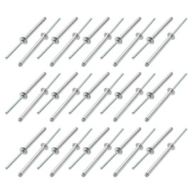 sourcing map Aluminum/Steel Open End Blind Rivets 4 mm x 40 mm Pack of 30