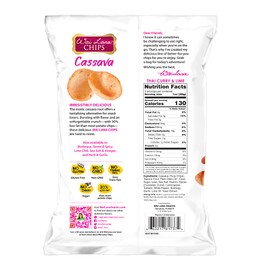 Cassava Chips, Thai Curry & Lime (6 Pack of 3 Ounce Individual Bags) - Gluten Free, Non-GMO, Vegan, Zero Trans Fats – Wai Lana