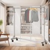 Simple Houseware Industrial Grade Z-Base Garment Rack, 500lb Load with
