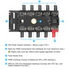 ELECTOP PC Chassis Fan Hub CPU Cooling HUB 10 Port